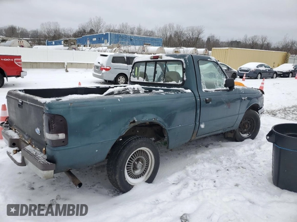 1997 Ford Ranger XLT with VIN 1FTCR10AXVUD48518, listed as a Copart auction lot 41518815 with 400,246 mi miles and Salvage title. Bid and sale history available at DreamBid. Image 3.