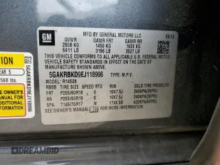 2014 Buick Enclave Leather with VIN 5GAKRBKD9EJ118996, listed as a Copart auction lot 49839445 with 210,477 mi miles and Salvage Title. Bid and sale history available at DreamBid. Image 16.