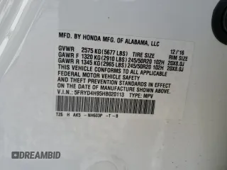 2017 Acura MDX Advance z VIN 5FRYD4H95HB020113, wystawiony jako Copart lot #75801514 z przebiegiem 106 785 mil mil oraz Szkoda całkowita • Salvage title. Historia ofert i sprzedaży dostępna na DreamBid. Obrazek 15.