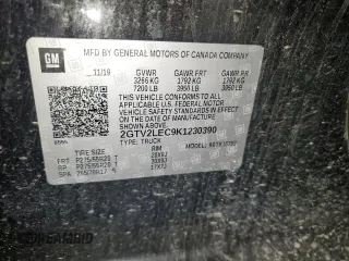 2019 GMC Sierra 1500 Limited with VIN 2GTV2LEC9K1230390, listed as a Copart auction lot 82670964 with 54,770 mi miles and Salvage Title. Bid and sale history available at carsss.com. Image 14.