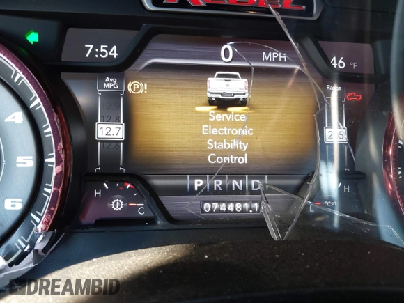 2019 Ram 1500 Rebel z VIN 1C6SRFLT2KN900600, wystawiony jako IAAI lot #41307832 z przebiegiem 74 481 mil mil oraz . Historia ofert i sprzedaży dostępna na DreamBid. Obrazek 15.