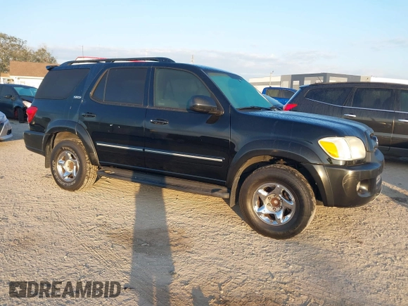 2007 Toyota Sequoia SR5 with VIN 5TDZT34A07S293473, listed as a IAAI auction lot 41556829 with 278,443 mi miles and . Bid and sale history available at DreamBid. Image 1.