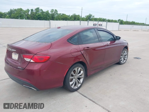 2015 Chrysler 200 S with VIN 1C3CCCBB1FN555592, listed as a IAAI auction lot 42784467 with 133,746 mi miles and . Bid and sale history available at DreamBid. Image 4.