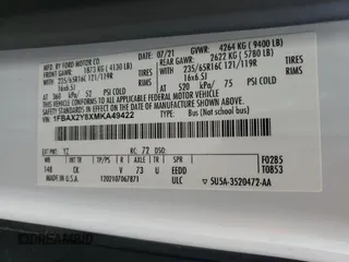 2021 Ford Transit Passenger XL with VIN 1FBAX2Y8XMKA49422, listed as a Copart auction lot 86907214 with 82,199 mi miles and Clean Title. Bid and sale history available at DreamBid. Image 13.