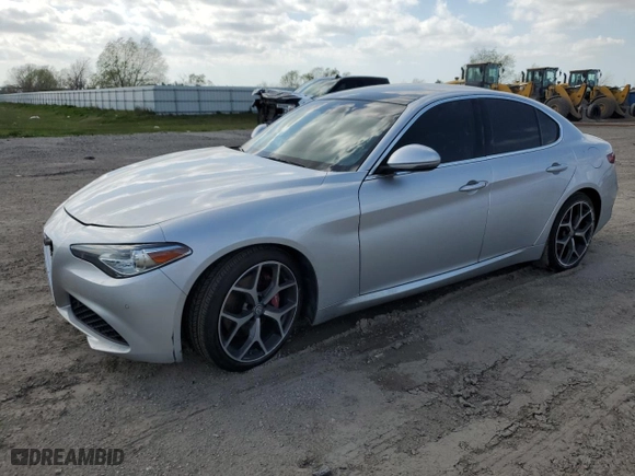 2021 Alfa Romeo Giulia Ti Sport with VIN ZARFAMBNXM7639691, listed as a Copart auction lot 48665115 with 0 mi miles and Salvage Title. Bid and sale history available at carsss.com. Image 1.