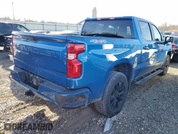 2022 Chevrolet Silverado 1500 Custom with VIN 3GCPDBEK0NG526415, listed as a Copart auction lot 84679614 with 55,104 mi miles and Salvage Title. Bid and sale history available at carsss.com. Image 3.