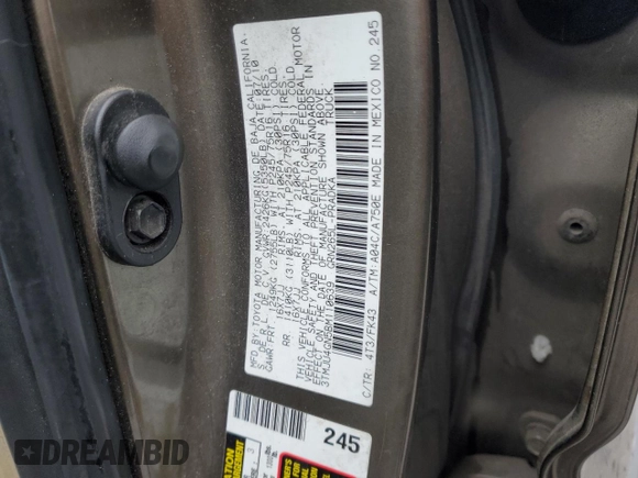2011 Toyota Tacoma PreRunner z VIN 3TMJU4GN5BM110639, wystawiony jako Copart lot #54713325 z przebiegiem 270 856 mil mil oraz Czysty tytuł • Clean title. Historia ofert i sprzedaży dostępna na DreamBid. Obrazek 12.