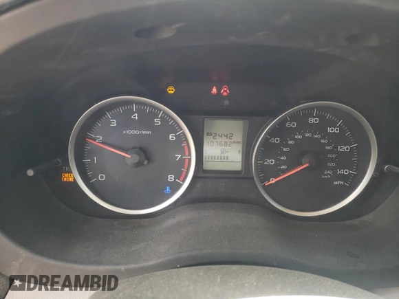 2014 Subaru Forester 2.5i Premium with VIN JF2SJACCXEG436601, listed as a Copart auction lot 53831195 with 107,682 mi miles and Salvage Title. Bid and sale history available at carsss.com. Image 9.
