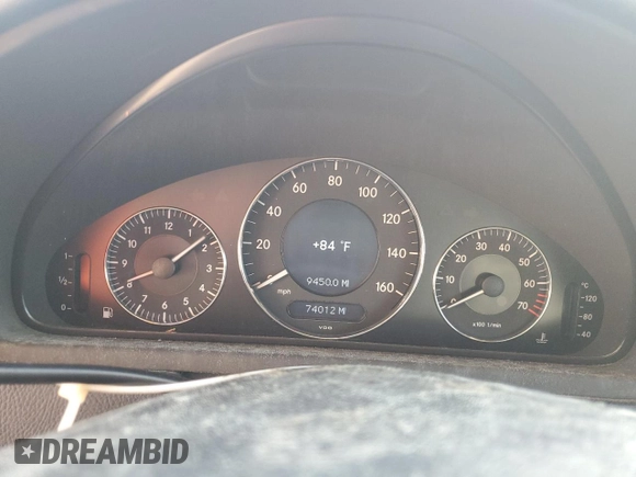 2006 Mercedes-Benz CLK 350 with VIN WDBTK56H96F191584, listed as a Copart auction lot 78247294 with 74,012 mi miles and Salvage Title. Bid and sale history available at DreamBid. Image 9.
