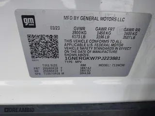 2023 Chevrolet Traverse LT Cloth with VIN 1GNERGKW7PJ223881, listed as a IAAI auction lot 41765157 with 31,613 mi miles. Bid and sale history available at carsss.com. Image 9.