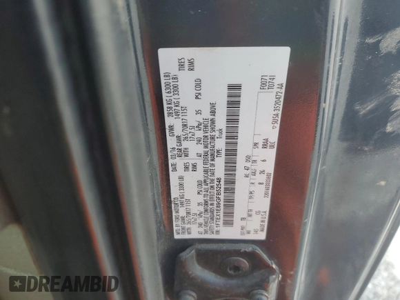 2016 Ford F-150 XLT with VIN 1FTEX1E89GFB52548, listed as a Copart auction lot 52312575 with 149,591 mi miles and Salvage Title. Bid and sale history available at carsss.com. Image 14.