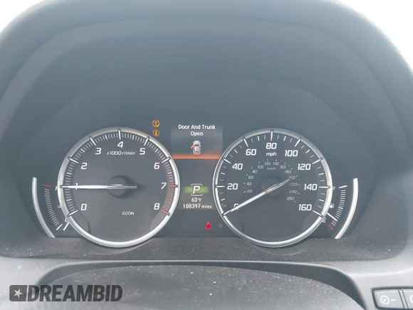 2015 Acura TLX Tech with VIN 19UUB1F51FA004938, listed as a IAAI auction lot 42083428 with 108,397 mi miles. Bid and sale history available at carsss.com. Image 7.
