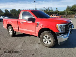 2021 Ford F-150 XL with VIN 1FTMF1C58MKE69537, listed as a Copart auction lot 41438195 with 51,701 mi miles and Salvage title. Bid and sale history available at DreamBid. Image 4.