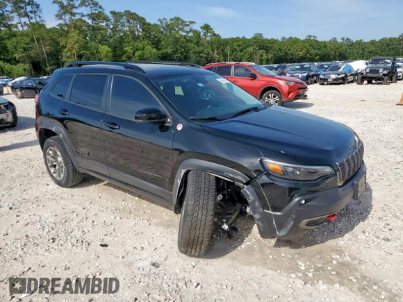 2022 Jeep Cherokee Trailhawk with VIN 1C4PJMBX5ND549240, listed as a Copart auction lot 56743785 with 11,392 mi miles and Salvage title. Bid and sale history available at DreamBid. Image 4.