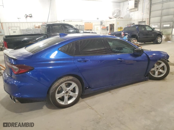 2022 Acura TLX Type S w/Performance Tire with VIN 19UUB7F97NA001854, listed as a Copart auction lot 50812575 with 3,731 mi miles and Salvage Title. Bid and sale history available at carsss.com. Image 3.