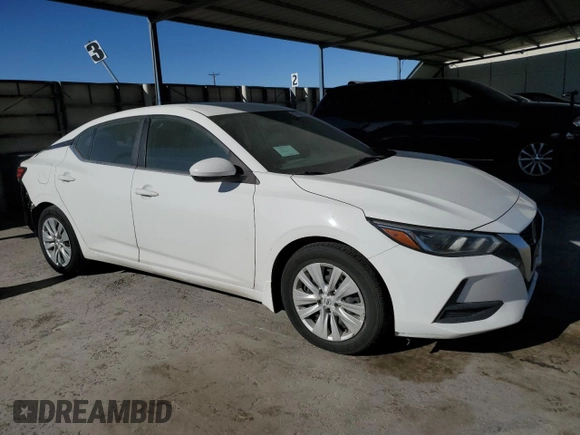 2020 Nissan Sentra S with VIN 3N1AB8BV3LY253221, listed as a Copart auction lot 87186584 with 41,380 mi miles and Salvage Title. Bid and sale history available at DreamBid. Image 4.