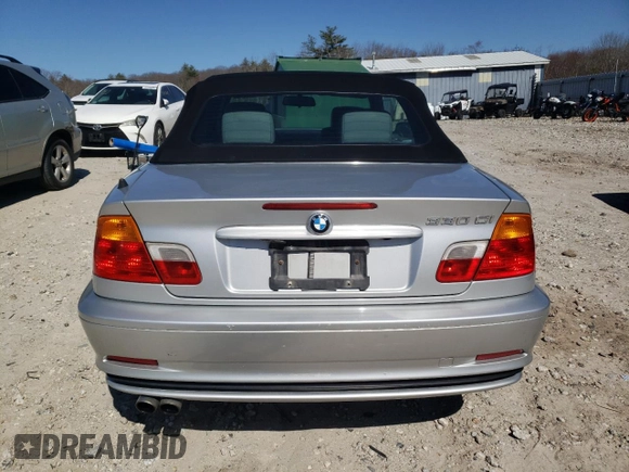 2003 BMW 3 Series 330Ci with VIN WBABS53413JU96548, listed as a Copart auction lot 53602205 with 0 mi miles and Clean Title. Bid and sale history available at carsss.com. Image 6.