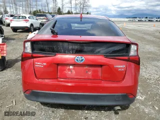 2019 Toyota Prius LE with VIN JTDL9RFU9K3011646, listed as a Copart auction lot 51190575 with 55,982 mi miles and Salvage Title. Bid and sale history available at carsss.com. Image 6.