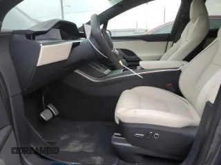 2023 Tesla Model X Plaid with VIN 7SAXCBE62PF405922, listed as a Copart auction lot 53826915 with 1,358 mi miles and Salvage Title. Bid and sale history available at DreamBid. Image 7.