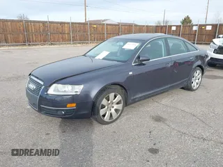 2005 Audi A6 with VIN WAUDG74F55N114863, listed as a IAAI auction lot 41177098 with 93,918 mi miles. Bid and sale history available at carsss.com. Image 2.
