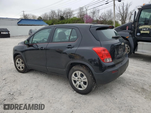2016 Chevrolet Trax LS with VIN KL7CJKSB4GB708283, listed as a Copart auction lot 52745795 with 120,583 mi miles and Clean Title. Bid and sale history available at carsss.com. Image 2.
