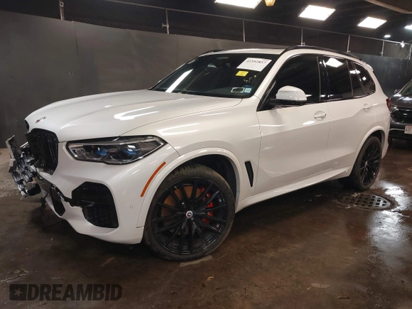 2022 BMW X5 M50i with VIN 5UXJU4C01N9M81857, listed as a IAAI auction lot 41592857 with 15,122 mi miles. Bid and sale history available at carsss.com. Image 2.
