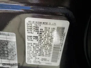 2012 Infiniti FX35 with VIN JN8AS1MW7CM152197, listed as a Copart auction lot 66753344 with 0 mi miles and Salvage Title. Bid and sale history available at carsss.com. Image 13.