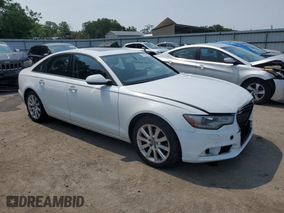 2013 Audi A6 Premium Plus with VIN WAUGFAFCXDN087416, listed as a Copart auction lot 59967605 with 112,279 mi miles and Salvage title. Bid and sale history available at DreamBid. Image 4.