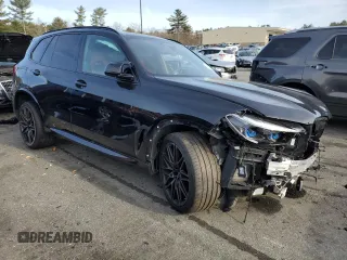 2020 BMW X5 M Competition with VIN 5YMJU0C00L9C64091, listed as a Copart auction lot 83118204 with 0 mi miles and Salvage Title. Bid and sale history available at carsss.com. Image 4.
