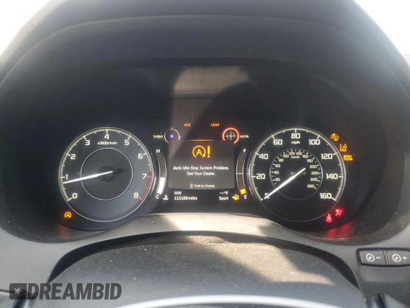 2019 Acura RDX with VIN 5J8TC2H35KL005230, listed as a Copart auction lot 61614685 with 112,188 mi miles and Salvage title. Bid and sale history available at DreamBid. Image 9.