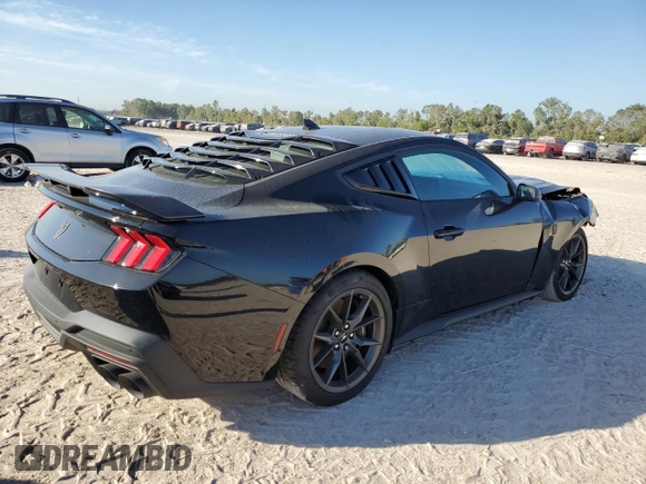 2024 Ford Mustang Dark Horse with VIN 1FA6P8R0XR5501426, listed as a Copart auction lot 76090874 with 0 mi miles and Salvage Title. Bid and sale history available at carsss.com. Image 3.