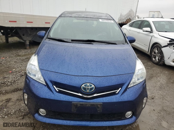 2012 Toyota Prius v Two with VIN JTDZN3EU3C3183595, listed as a Copart auction lot 88448635 with 0 mi miles and Salvage Title. Bid and sale history available at carsss.com. Image 5.