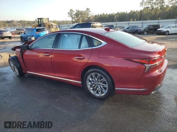 2018 Lexus LS 500 with VIN JTHB51FF5J5002860, listed as a Copart auction lot 42040125 with 29,902 mi miles and Salvage title. Bid and sale history available at DreamBid. Image 2.