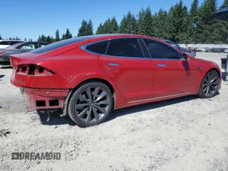 2017 Tesla Model S 100D with VIN 5YJSA1E24HF206828, listed as a Copart auction lot 66004605 with 94,874 mi miles and Salvage title. Bid and sale history available at DreamBid. Image 3.