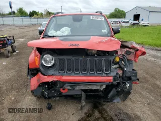 2018 Jeep Renegade Trailhawk с VIN ZACCJBCB7JPG76380, выставлен на аукционе Copart как лот 56914355 с пробегом 74 612 миль миль и Списание • Salvage title. История ставок и продаж доступна на DreamBid. Изображение 5.