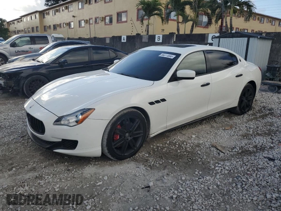 2014 Maserati Quattroporte S Q4 z VIN ZAM56RRA6E1097495, wystawiony jako Copart lot #56011895 z przebiegiem 98 369 mil mil oraz Czysty tytuł • Clean title. Historia ofert i sprzedaży dostępna na DreamBid. Obrazek 1.