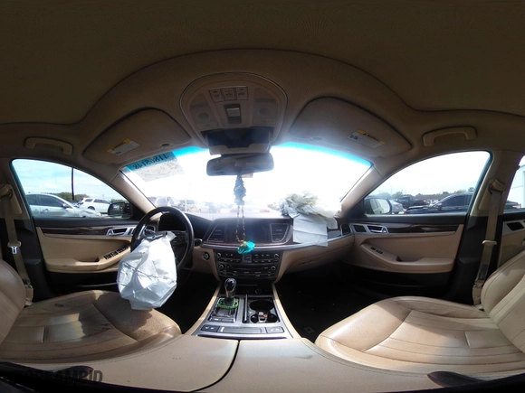 2016 Hyundai Genesis 3.8L with VIN KMHGN4JE6GU106694, listed as a IAAI auction lot 41865148 with 161,659 mi miles. Bid and sale history available at carsss.com. Image 18.