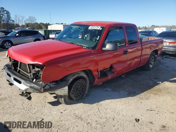 2006 Chevrolet Silverado 1500 Work Truck with VIN 1GCEC19X86Z227654, listed as a Copart auction lot 42624735 with 401,008 mi miles and Salvage Title. Bid and sale history available at carsss.com. Image 1.