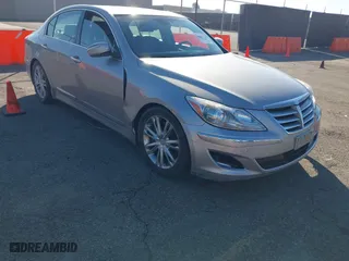 2012 Hyundai Genesis 5.0L with VIN KMHGC4DH0CU183647, listed as a IAAI auction lot 41865120 with 98,252 mi miles. Bid and sale history available at carsss.com. Image 1.