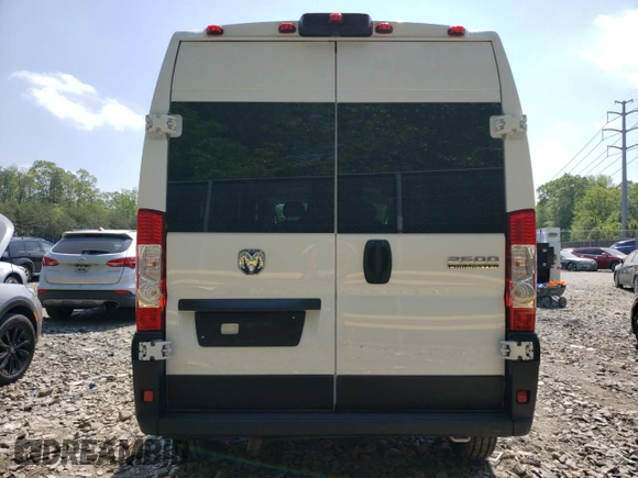 2023 Ram ProMaster Cargo with VIN 3C6LRVDG8PE565077, listed as a Copart auction lot 55407095 with 5,596 mi miles and Salvage Title. Bid and sale history available at carsss.com. Image 6.