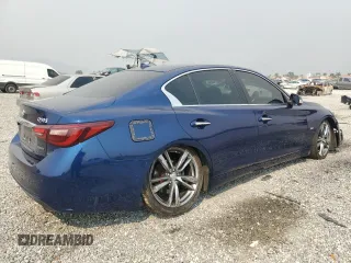 2019 Infiniti Q50 3.0t Signature Edition with VIN JN1EV7APXKM540949, listed as a Copart auction lot 70799224 with 85,408 mi miles and Salvage Title. Bid and sale history available at carsss.com. Image 3.