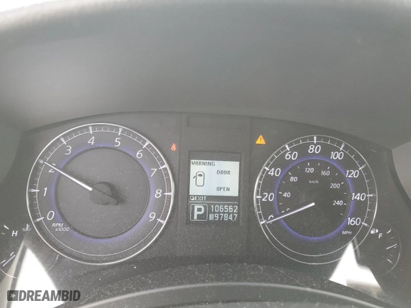 2011 Infiniti EX35 Journey with VIN JN1AJ0HP0BM801951, listed as a Copart auction lot 50024915 with 106,562 mi miles and Salvage Title. Bid and sale history available at carsss.com. Image 9.