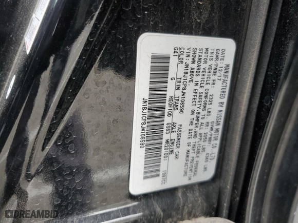 2018 Nissan Rogue Sport S with VIN JN1BJ1CP8JW106590, listed as a Copart auction lot 44784555 with 80,189 mi miles and Salvage Title. Bid and sale history available at carsss.com. Image 13.