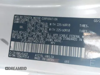 2021 Lexus NX 300h with VIN JTJGJRDZ1M5014052, listed as a IAAI auction lot 40868000 with 24,796 mi miles and . Bid and sale history available at DreamBid. Image 9.