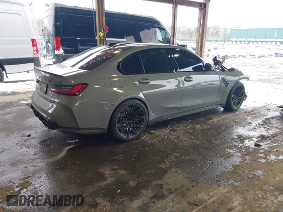2023 BMW M3 Competition xDrive with VIN WBS43AY01PFN42727, listed as a IAAI auction lot 41558240 with Not provided miles and . Bid and sale history available at DreamBid. Image 4.