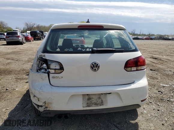 2012 Volkswagen Golf with VIN WVWDB7AJ3CW233383, listed as a Copart auction lot 52623305 with 209,814 mi miles and Salvage Title. Bid and sale history available at DreamBid. Image 6.