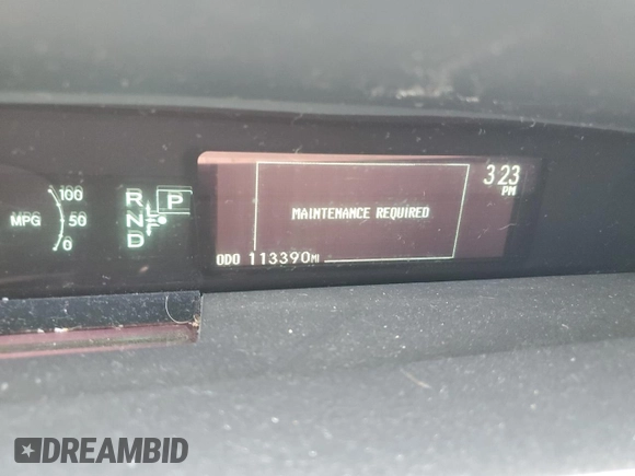 2014 Toyota Prius Four with VIN JTDKN3DUXE1766733, listed as a Copart auction lot 61603165 with 113,390 mi miles and Salvage title. Bid and sale history available at DreamBid. Image 9.