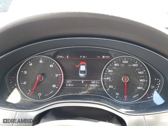 2012 Audi A6 3.0T Prestige with VIN WAUHGAFC2CN093047, listed as a IAAI auction lot 41623434 with 106,828 mi miles. Bid and sale history available at carsss.com. Image 7.