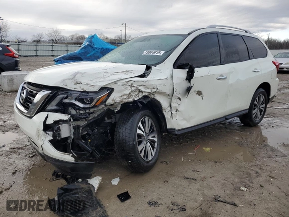 2019 Nissan Pathfinder SV with VIN 5N1DR2MM9KC591765, listed as a Copart auction lot 43864915 with 101,396 mi miles and Non Repairable. Bid and sale history available at carsss.com. Image 1.