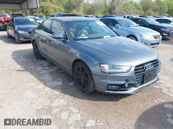 2016 Audi A4 Premium with VIN WAUAFAFL4GA004435, listed as a IAAI auction lot 41891165 with 154,817 mi miles. Bid and sale history available at carsss.com. Image 1.